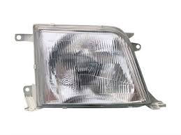 פנס ראשי R (זכוכית-פסים) טויוטה פראדו לנדקרוזר 98-02 S423013   שנתון 98-00