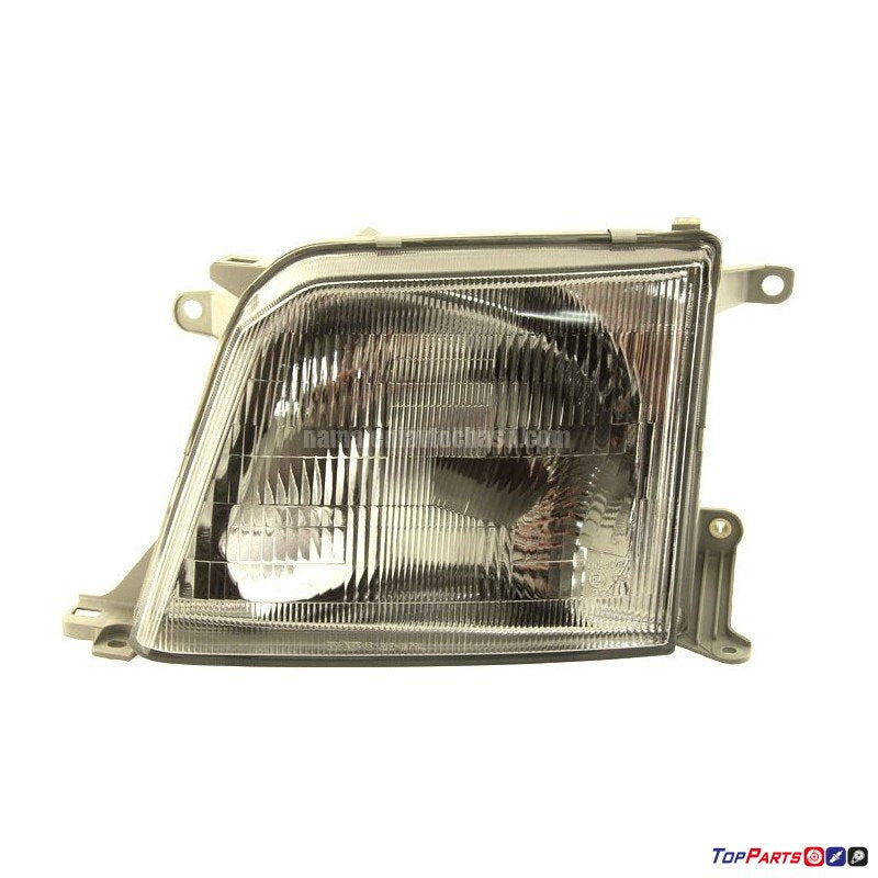 פנס ראשי L (זכוכית-פסים) טויוטה פראדו לנדקרוזר 98-02 S423014   שנתון 98-00