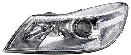 פנס ראשי שמאל חשמלי סקודה אוקטביה 09-13 S621708   שנתון 09-13